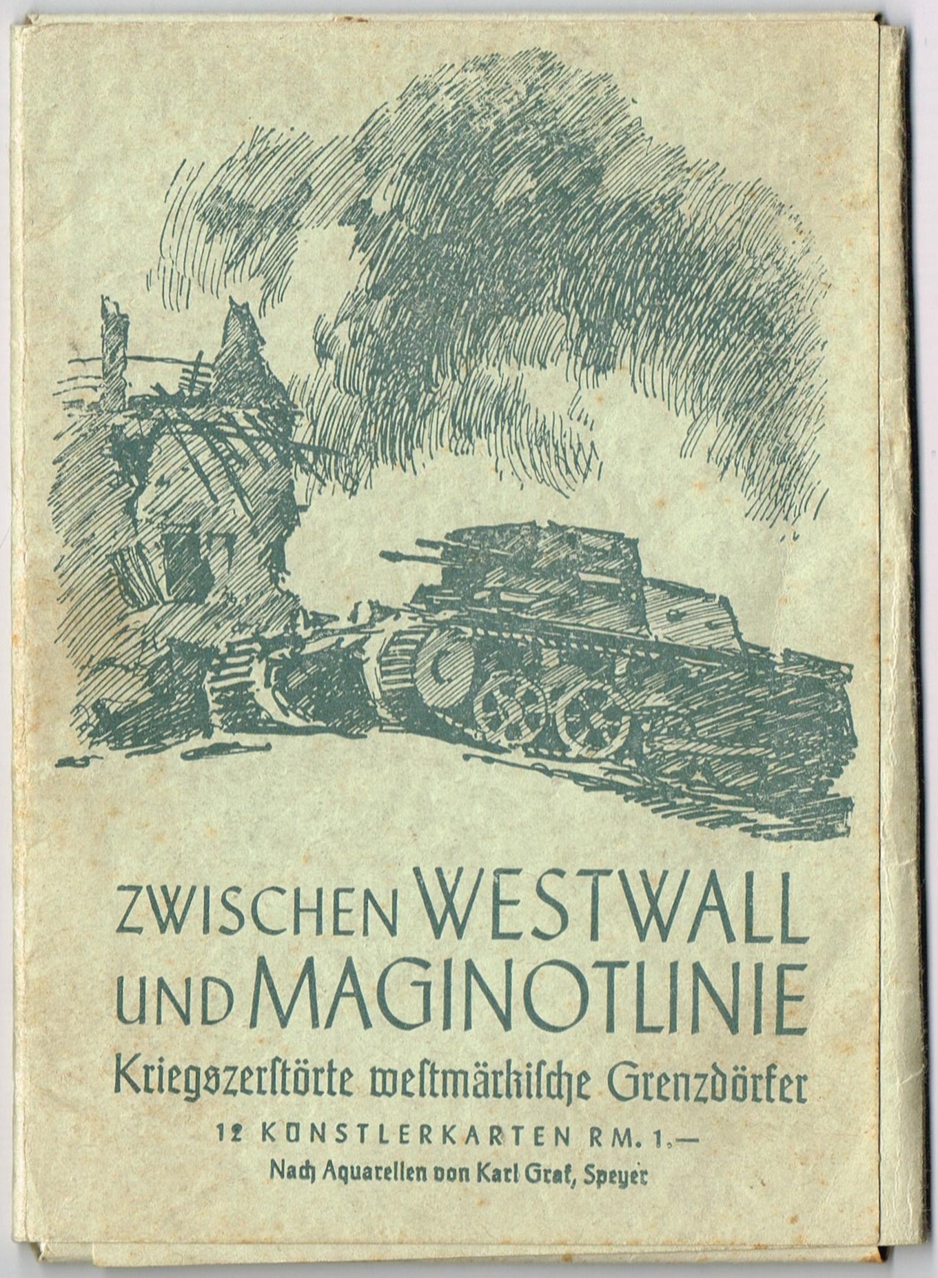 Postcard : KdF - Zwischen Westwall und Maginotlinie - 11 cards